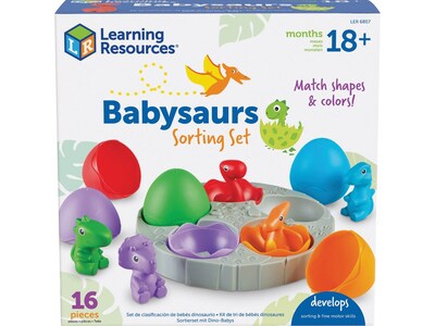 Learning Resources Babysaurs Sorting Set, Assorted Colors (LER 6807)