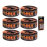 T-REX Heavy Duty Duct Tape, 1.88 x 25 Yds., Neon Orange, 6 Rolls/Pack (TRO6CUT-STP)