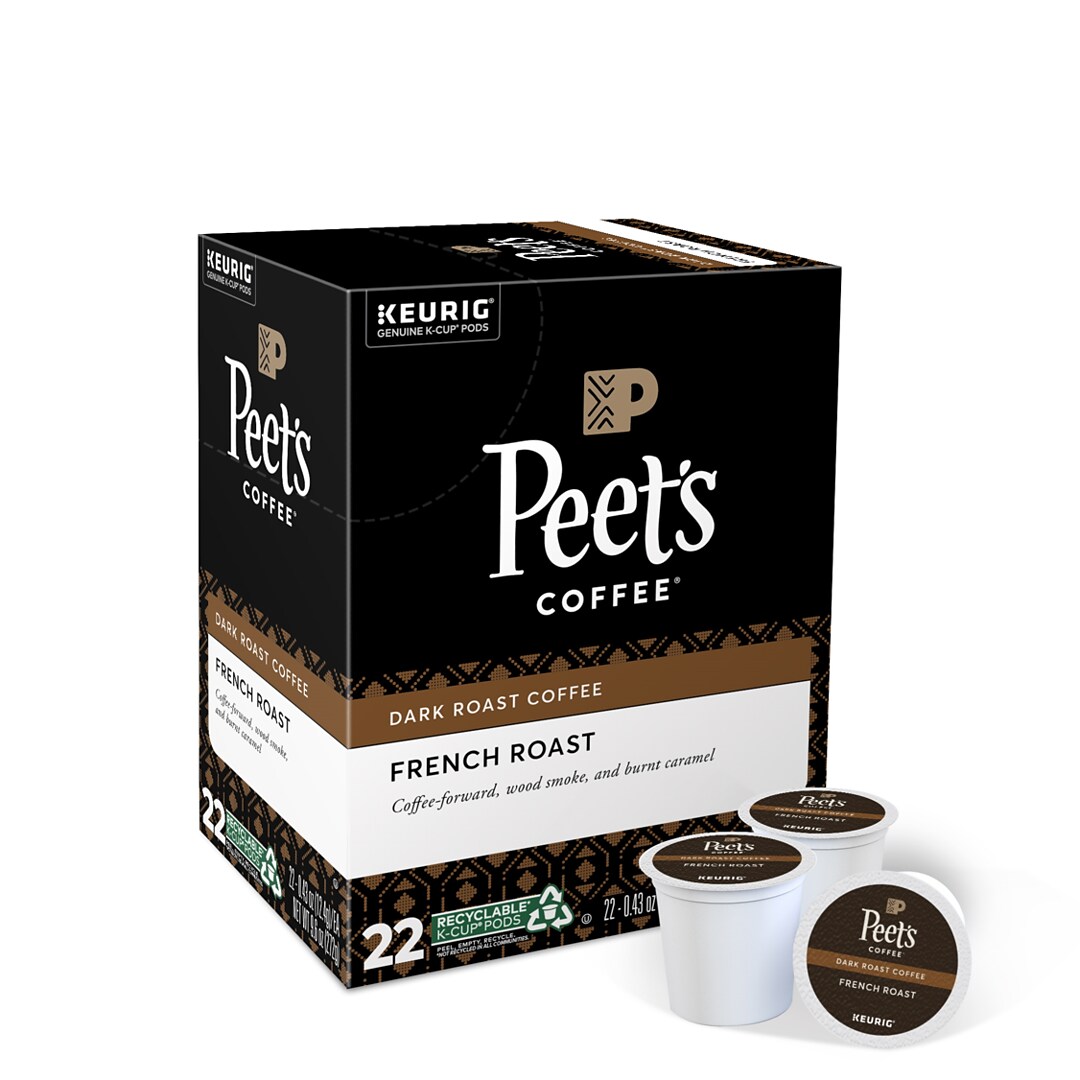 Peet S Coffee French Roast Keurig K Cup Pods Dark Roast 22 Box 6545xx Quill Com