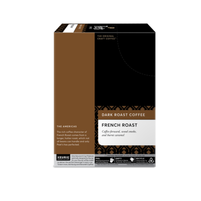 Peet's Coffee French Roast, Keurig K-Cup Pods, Dark Roast, 22/Box (6545XX)
