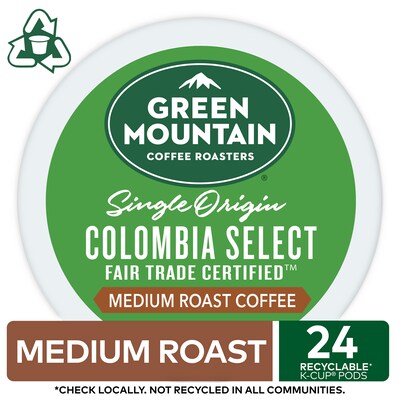 Green Mountain Colombia Select Coffee Keurig® K-Cup® Pods, Medium Roast, 24/Box (6003)