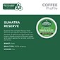 Green Mountain Sumatra Reserve Coffee, Dark Roast, 0.40 oz. Keurig® K-Cup® Pods, 24/Box (4060)