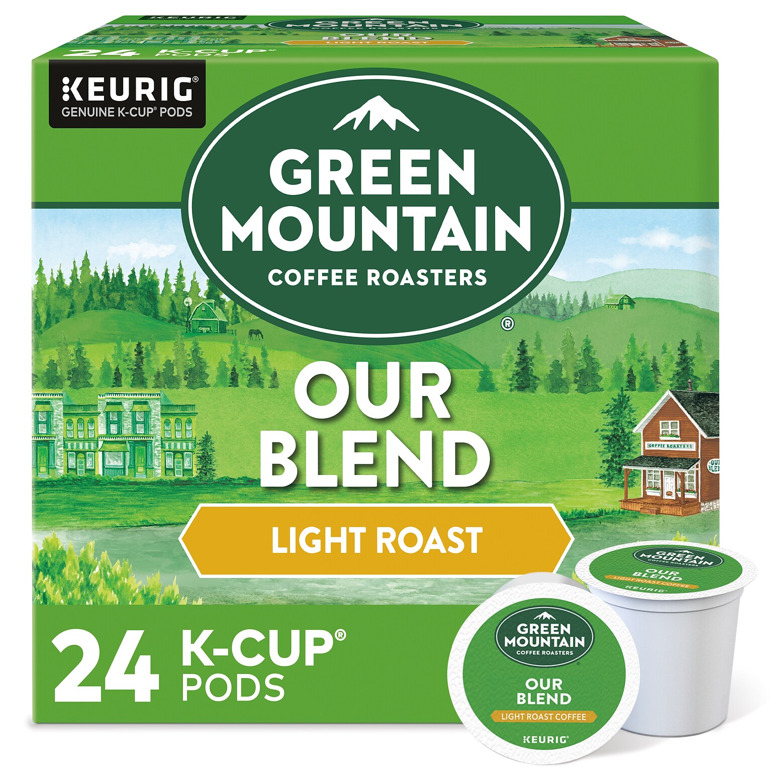 Green Mountain Our Blend Coffee, Light Roast, 0.33 oz. Keurig® K-Cup® Pods, 24/Box (6570)