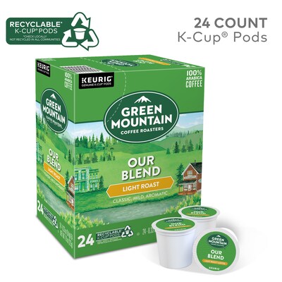 Green Mountain Our Blend Coffee, Light Roast, 0.33 oz. Keurig® K-Cup® Pods, 24/Box (6570)