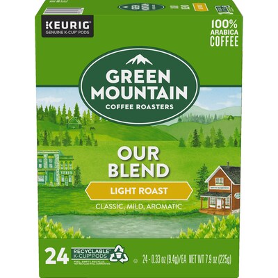 Green Mountain Our Blend Coffee, Light Roast, 0.33 oz. Keurig® K-Cup® Pods, 24/Box (6570)