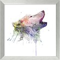 Amanti Art Framed Art Print Wolf by Veebee 18W x 18H Frame Brushed Steel (DSW3910666)
