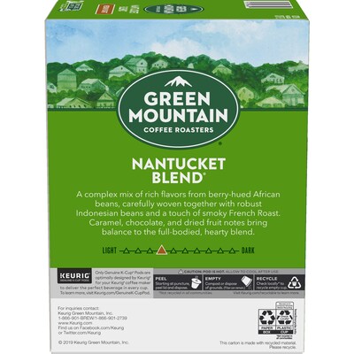 Green Mountain Nantucket Blend Coffee Keurig® K-Cup® Pods, Medium Roast, 24/Box (6663)