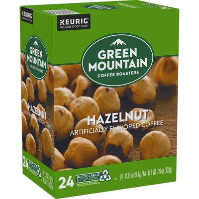 Green Mountain Hazelnut Coffee Keurig® K-Cup® Pods, Light Roast, 24/Box (5000330120)