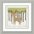 Amanti Art Framed Art Print Woodland Hideaway Deer by Moira Hershey 13W x 13H Frame Silver (DSW3926480)