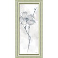 Amanti Art Framed Art Print Solitary Dogwood II Gray (Floral) by Chris Paschke 19W x 40H, Frame Silver (DSW3926488)