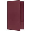 LUX Legal Size Folders - Standard Two Pockets 500/Pack, Burgundy Linen (LF118DB100500)