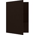 LUX 9 x 12 Presentation Folders - Standard Two Pocket 25/Pack, Espresso Linen (SF101DMAH10025)