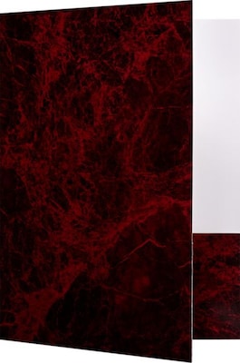 LUX 9 x 12 Presentation Folders, Standard Two Pocket, 250/Pack, Burgundy Marblecoat (SF101CMBUR12250)