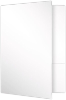 LUX 9 x 12 Presentation Folders, Standard Two Pocket, 250/Pack, White Smooth (SF101AW100250)