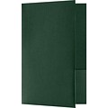 LUX Small Presentation Folders, Two Pockets, 250/Pack, Green Linen, 250/Pack (MF144DDP100250)