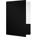 LUX 9 x 12 Presentation Folders, Standard Two Pocket, 50/Pack, Black Gloss (SF-101-DB12-50)