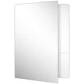 LUX 9 x 12 Presentation Folders - Standard Two Pocket 500/Pack, White Gloss (SF-101-SG12-500)