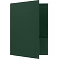 LUX 9 x 12 Presentation Folders, Standard Two Pocket, 25/Pack, Green Linen (SF101DDP10025)