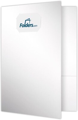 LUX 9 x 12 Presentation Folders, Standard Two Pocket w/ Front Cover Center Card Slits, White Gloss, 250/Pack (OR-144-SG12-250)
