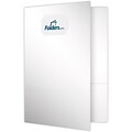 LUX 9 x 12 Presentation Folders, Standard Two Pocket w/ Front Cover Center Card Slits, White Gloss, 25/Pack (OR-144-SG12-25)