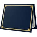 LUX Certificate Holders 500/Pack, Blue with Gold Foil (85DDBLU100F500)