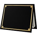 LUX Certificate Holders, 9 1/2 x 11, Black with Gold Foil, 250/Pack (85DDBLK100F250)