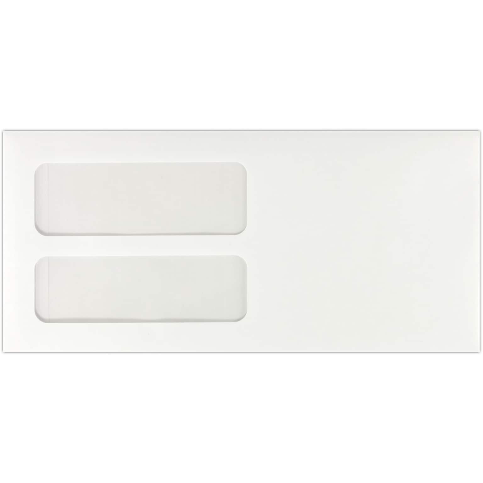 LUX 4 3/16 x 9 Double Window Envelopes 250/Pack, 24lb. White, Machine (49DW-24WMI-250)