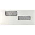 LUX Moistenable Glue Security Tinted #10 Double Window Envelope, 4 1/2 x 9 1/2, White, 500/Pack (1