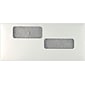 LUX Moistenable Glue Security Tinted #10 Double Window Envelope, 4 1/2" x 9 1/2", White, 500/Pack (10DW-24W-500)