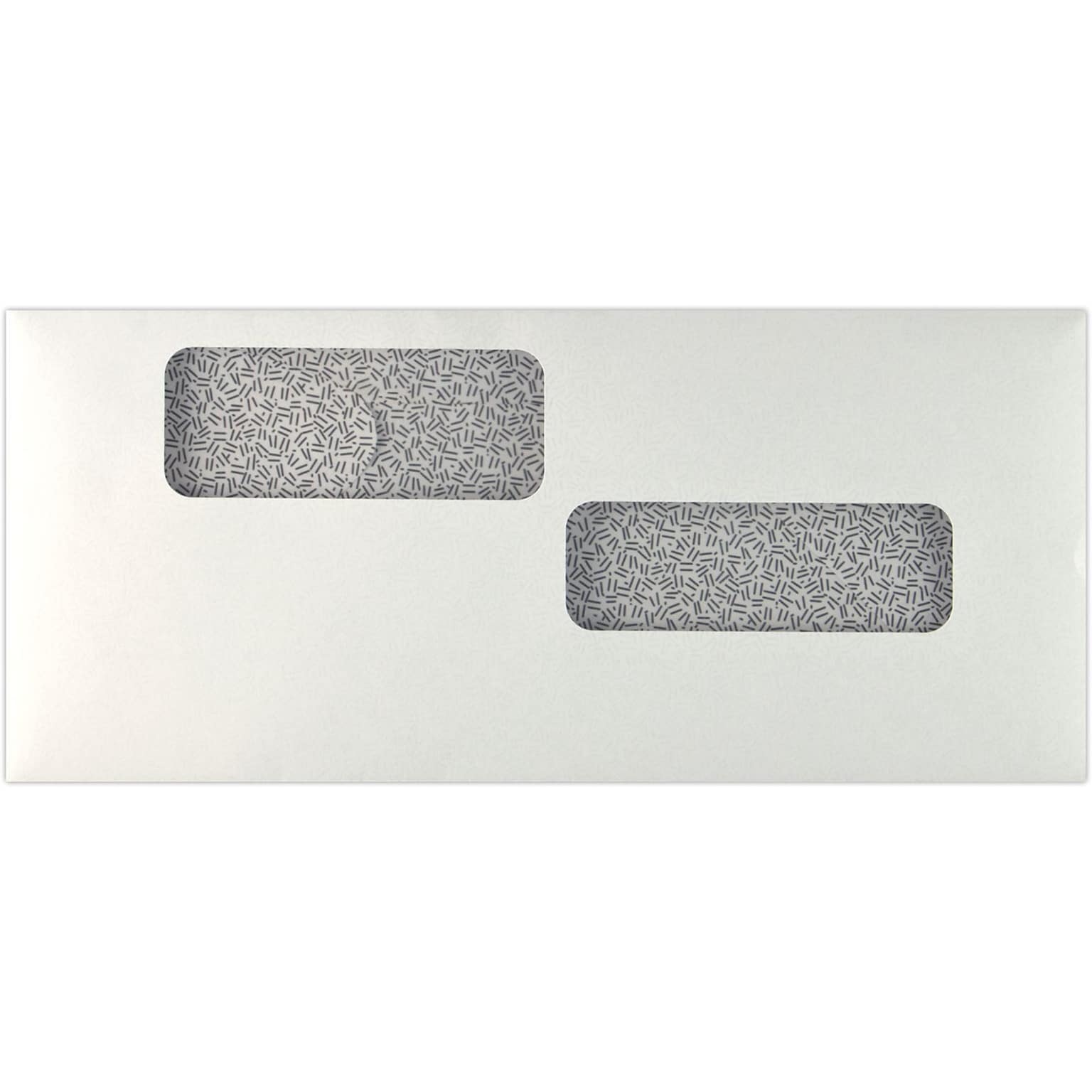 LUX Moistenable Glue Security Tinted #10 Double Window Payroll Envelope, 4 1/8 x 9 1/2, White, 250/Pack (10DW-24W-250)