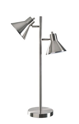 Kenroy Home Incandescent Table Lamp Brushed Steel Finish (33075BS)