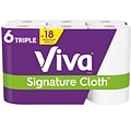 Viva Choose-A-Sheet Signature Cloth Kitchen Roll Paper Towels, 1-Ply, 156 Sheets/Roll, 6 Rolls/Pack