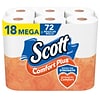 Scott Comfort Plus 1-Ply Toilet Paper, White, 18/Pack (49729)