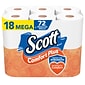Scott Comfort Plus 1-Ply Toilet Paper, White, 462 Sheets/Roll, 18 Mega Rolls/Pack (49729)