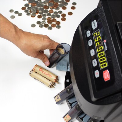 Cassida C200 Coin Sorter, 5 Compartments, Black (C200)