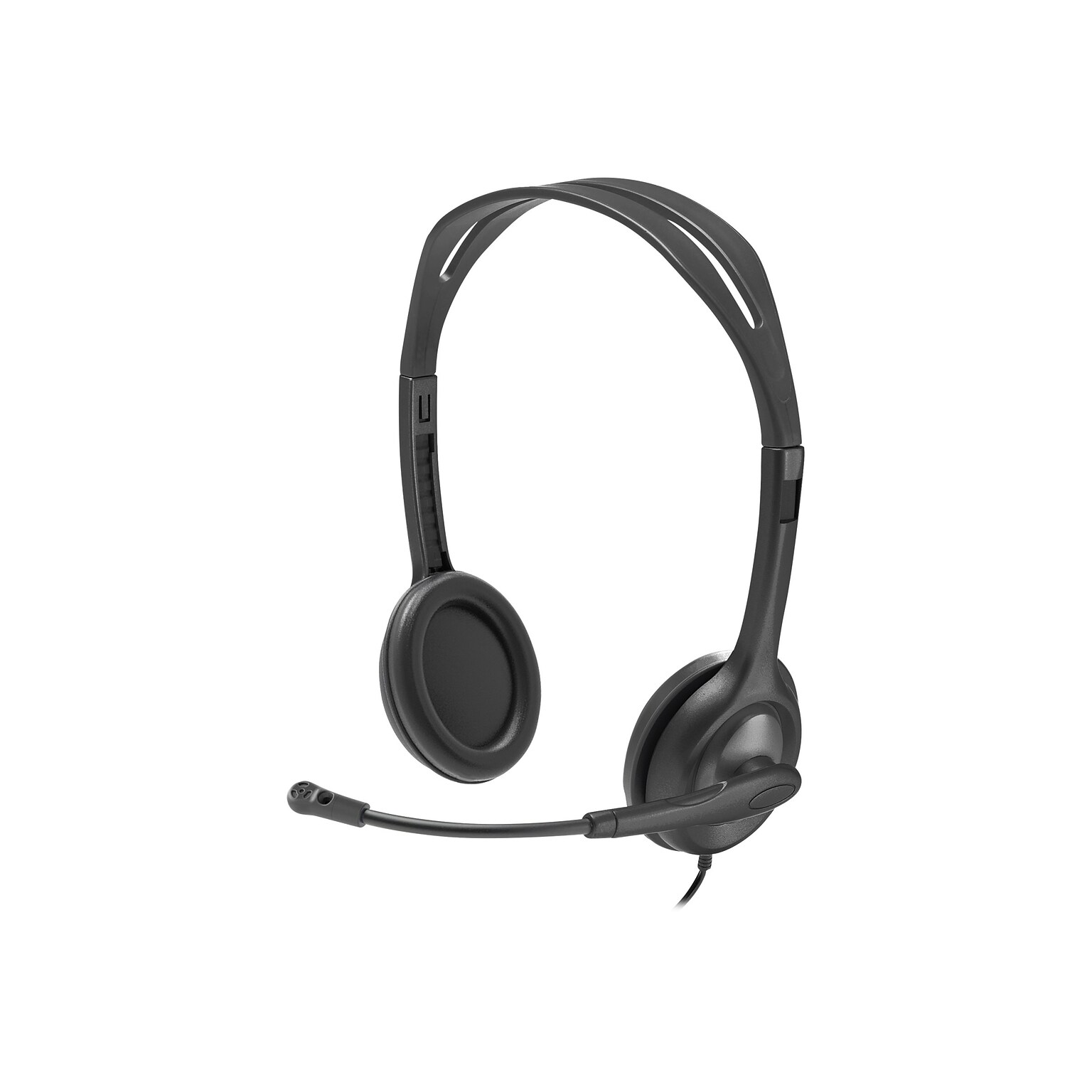 Logitech H111 For EDU Wired 3.5mm Stereo Computer On Ear Headset, Graphite (981-000999)