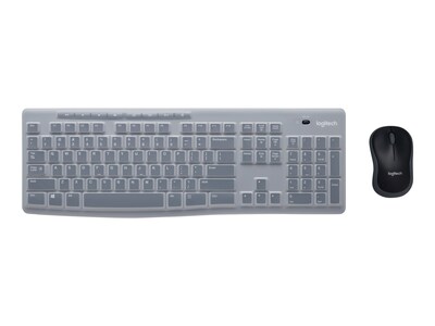 Logitech MK270 Wireless Combo for Education with Keyboard Cover Mouse, Black | Quill.com