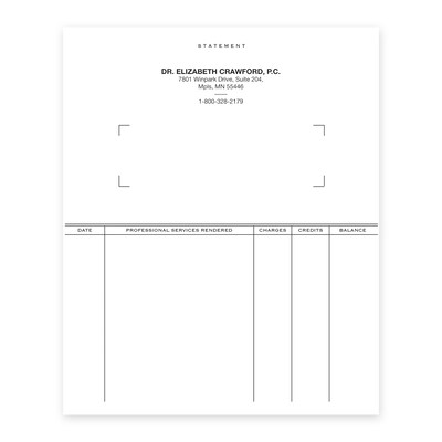 Custom Copy Statements, 5-1/2 x 6-3/4, 500 per Pack