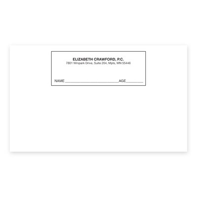 Custom X-Ray I.D. Cards, 5" x 3", 250 Cards per Pack