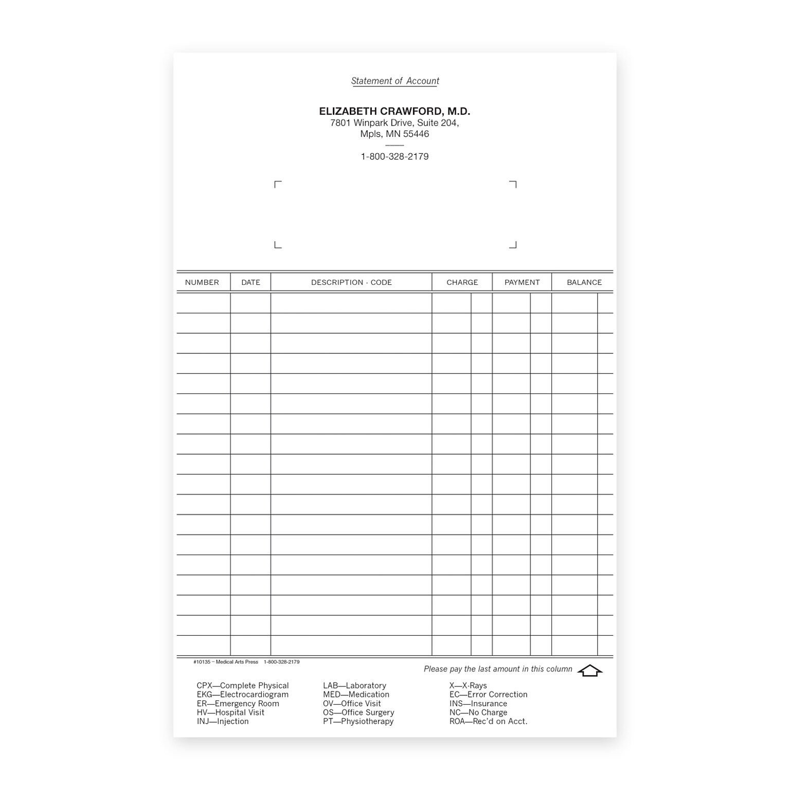 Custom 1-Sided Pegboard Account Cards, 5-1/2 x 8-1/2, 110# Index Stock, 500 Cards per Pack