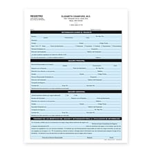 Custom Registration Forms, 8-1/2 x 11, 250 Sheets per Pack