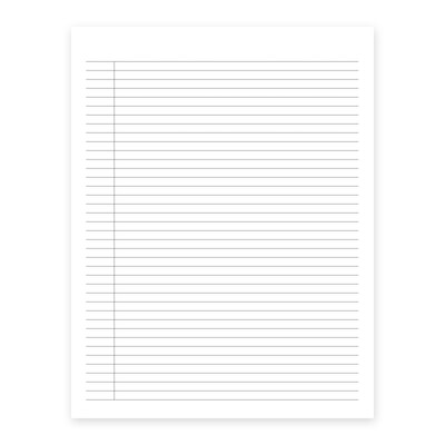 Custom 2-Sided Progress Notes, 8-1/2 x 11, 24# White Text Stock, 250 Sheets per Pack