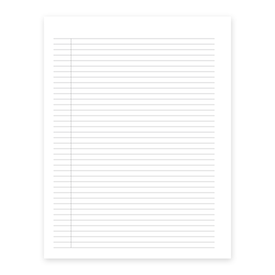 Custom 2-Sided Progress Notes, 8-1/2" x 11", 3-Hole Side Punched, 24# White Stock, 250 Sheets per Pack