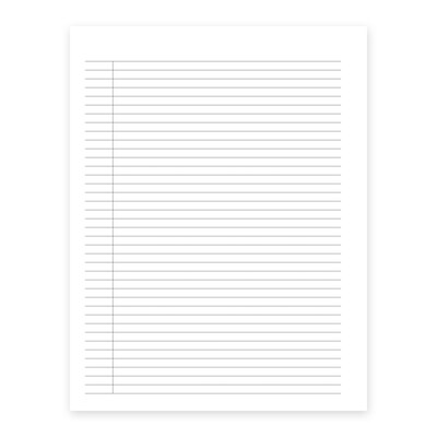 Custom 2-Sided Progress Notes, 8-1/2 x 11, 3-Hole Side Punched, 24# White Stock, 250 Sheets per Pa