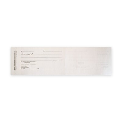 Custom Carbonless Unnumbered Pocket Receipt Books, 4-3/4 x 2-3/4, 167 Receipts per Book