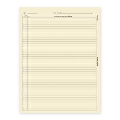 Custom Progress Notes, 8-1/4 x 10-3/4, 28# Ivory Stock, 250 Sheets per Pack