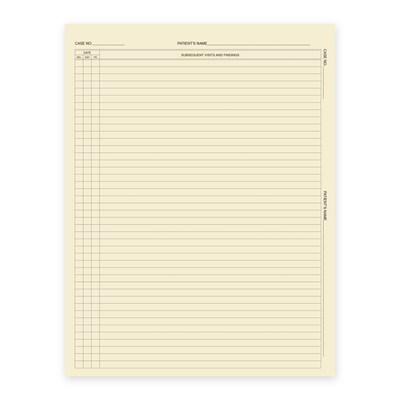 Custom Progress Notes, 8-1/4 x 10-3/4, 28# Ivory Stock, 250 Sheets per Pack