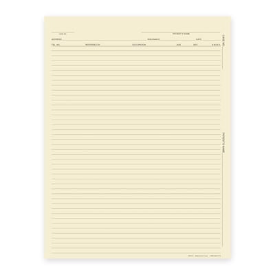 Custom Progress Notes, 8-1/4" x 10-3/4", 28# Ivory Stock, 250 Sheets per Pack