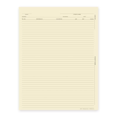 Custom Progress Notes, 8-1/4 x 10-3/4, 28# Ivory Stock, 250 Sheets per Pack