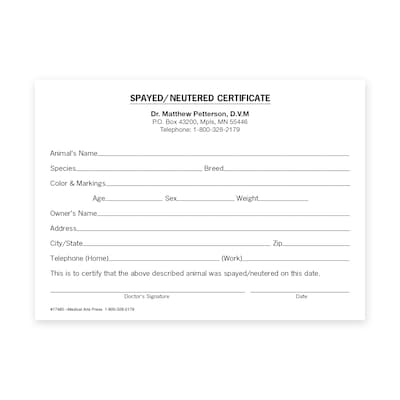 Custom HIPAA Privacy Practice Acknowledgment Forms, 8-1/2 x 11, 200 Sheets per Pack